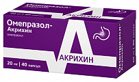 Купить омепразол-акрихин, капсулы кишечнорастворимые 20мг, 40 шт в Заволжье