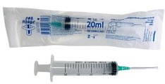 Шприц 20мл трехкомпонентный с иглой 21G 0,8X38мм, 1 шт