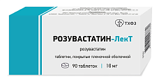 Купить розувастатин-лект, таблетки покрытые пленочной оболочкой 10 мг, 90 шт в Заволжье