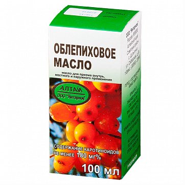 Облепиховое масло, флакон 100мл