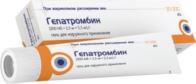 Купить гепатромбин, гель для наружного применения (300ме+2,5мг+2,5мг)/г, 40г в Заволжье