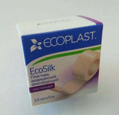 Купить ecoplast ecosilk медицинский фиксирующий текстильный 2,5см х 5м в Заволжье