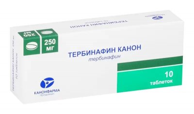 Купить тербинафин-канон, таблетки 250мг, 10 шт в Заволжье