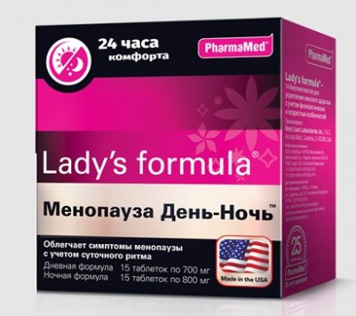 Купить lady's formula (леди-с формула) менопауза день-ночь, таблетки 15 шт+15 шт бад в Заволжье