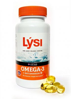 Купить lysi (лиси) омега-3+витамин д, капсулы 120 шт бад в Заволжье
