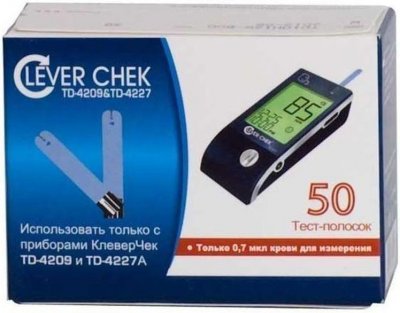 Купить тест-полоски clever chek (клевер чек) тд-4209/тд-4227а/тд-4227в, 50 шт в Заволжье