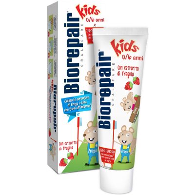 Купить биорепейр (biorepair) зубная паста детская кидс 0-6лет экстракт земляники 50мл в Заволжье