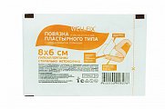 Повязка пластырного типа с суперадсорбентом стерильная Веллфикс (Wellfix) 8х6см, 50 шт