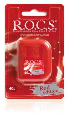 Купить рокс (r.o.c.s) зубная нить расширяющая рокс red edition 40м в Заволжье