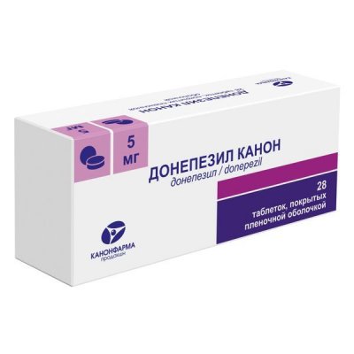 Купить донепезил канон, таблетки покрытые пленочной оболочкой 5 мг, 28 шт в Заволжье
