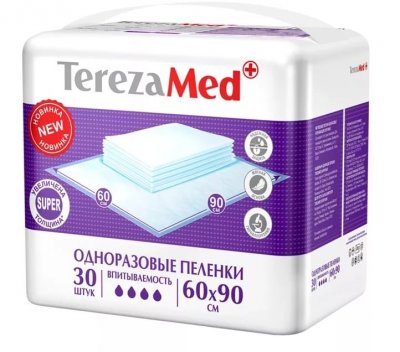 Купить terezamed (терезамед), пеленки одноразовые супер 60х90см 30 шт в Заволжье