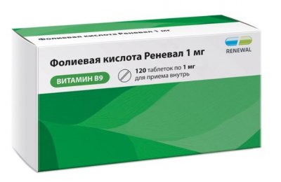 Купить фолиевая кислота реневал, таблетки 1мг, 120 шт в Заволжье