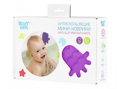 Купить roxy-kids (рокси-кидс) мини-коврики детские для ванной противоскользящие, 12 шт в Заволжье