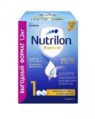 Купить nutrilon premium 1 (нутрилон) сухая смесь детская с рождения, 1200г в Заволжье