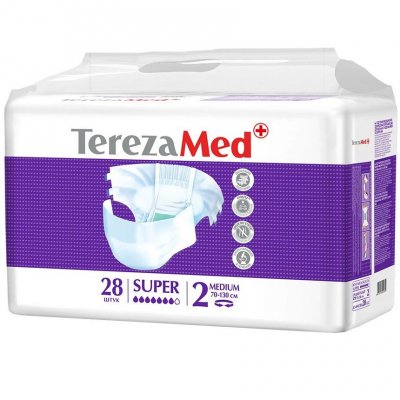 Купить terezamed (терезамед), подгузники для взрослых super medium, размер 2 28 шт в Заволжье