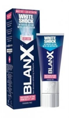 Купить бланкс (blanx) зубная паста white shock отбеливающая со светодиодной крышкой (активатор), 50мл в Заволжье
