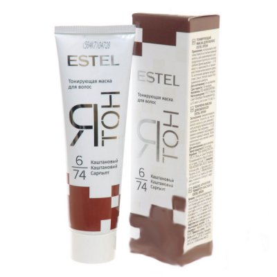 Купить estel (эстель) маска для волос тонирующая ятон 60мл тон 6/74 каштановый в Заволжье