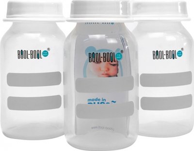 Купить буль-буль (bool-bool) бутылочка-контейнер детская для молока, 125мл, 3 шт в Заволжье
