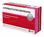 Купить аторвастатин велфарм, таблетки покрытые пленочной оболочкой 10 мг, 120 шт  в Заволжье