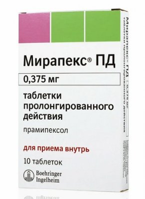 Купить мирапекс пд, таблетки пролонгированного действия 0,375мг, 10 шт в Заволжье
