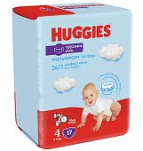 Купить huggies (хаггис) подгузники-трусики для мальчиков 4 9-14кг 17шт в Заволжье