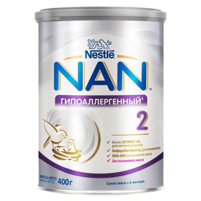 Купить nan optipro 2 (нан) гипоаллергенная молочная смесь с 6 месяцев, 400г в Заволжье