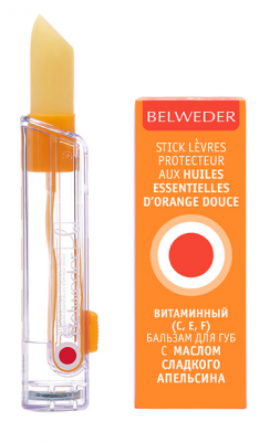 Купить belweder (бельведер) бальзам для губ с маслом сладкого апельсина и витамином с 4г в Заволжье