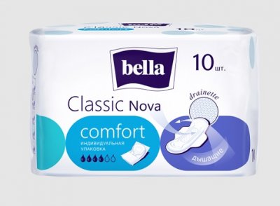 Купить bella (белла) прокладки nova classic comfort белая линия 10 шт в Заволжье