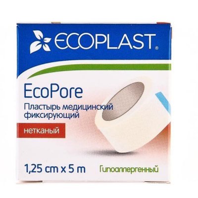 Купить ecoplast медицинский фиксирующий нетканый 1,25см х 5см в Заволжье