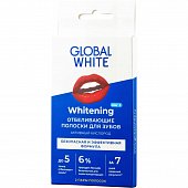 Купить глобал вайт (global white) полоски для зубов отбеливающие активный кислород 2 шт в Заволжье