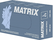 Купить перчатки matrix смотровые нитриловые нестерильные неопудренные текстурированные, размер l, 50 пар, голубые в Заволжье