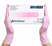 Купить перчатки archdale nitrimax смотровые нитриловые нестерильные неопудренные текстурные размер хs, 50 пар (100шт) розовые в Заволжье