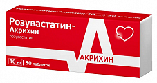 Купить розувастатин-акрихин, таблетки, покрытые пленочной оболочкой 10мг, 30 шт в Заволжье