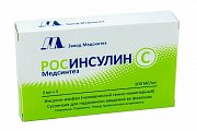 Купить росинсулин с медсинтез, суспензия для подкожного введения 100 ме/мл, флаконы 5мл, 5шт в Заволжье