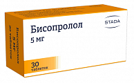 Купить бисопролол, таблетки, покрытые пленочной оболочкой 5мг, 30 шт в Заволжье