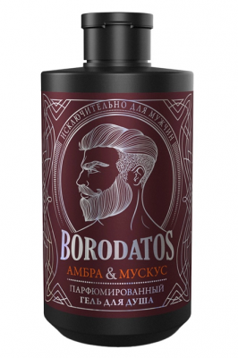 Купить borodatos (бородатос) гель для душа парфюмированный амбра и мускус, 400мл в Заволжье