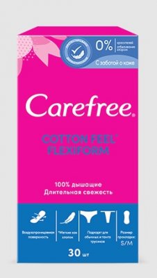 Купить carefree (кэфри) прокладки ежедневные флекси форм воздухопроницаемые 30шт в Заволжье