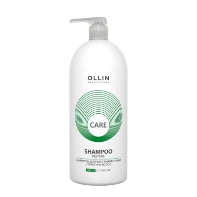Купить ollin prof care (оллин) шампунь для восстановления структуры волос, 1000мл в Заволжье