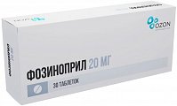 Купить фозиноприл, таблетки 20мг, 30 шт в Заволжье