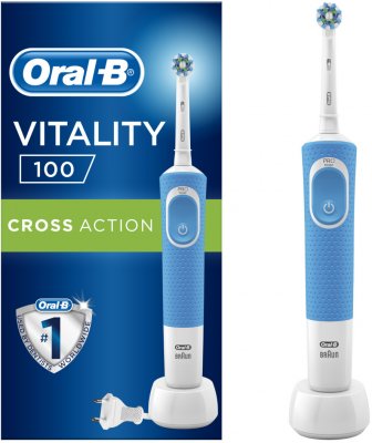 Купить oral-b (орал-би) электрическая зубная щетка oral-b vitality d1004131 crossaction blue в Заволжье