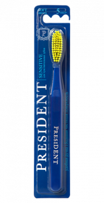 Купить президент (president) зубная щетка sensitive мягкая, 1 шт в Заволжье