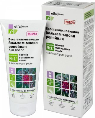 Купить elfa pharm (эльфа фарм) бальзам-маска репейная восставливающая против выпадения волос, 200мл в Заволжье