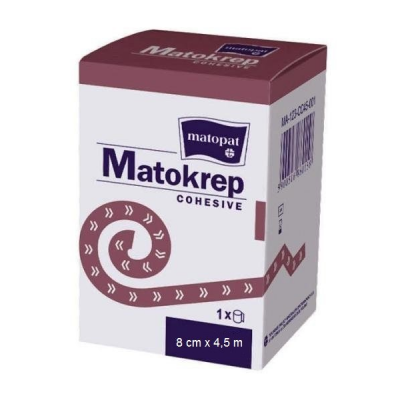 Купить matopat matokrep (матопат) бинт эластичный когезивный самофиксирующийся 4,5м х 8см в Заволжье