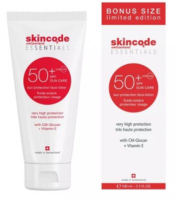 Купить скинкод эссеншлс (skincode essentials) лосьон для лица солнцезащитный 100мл spf50 в Заволжье
