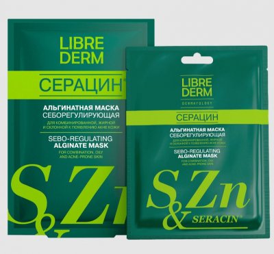 Купить librederm seracin (либридерм) маска альгинатная себорегулирующая для проблемной кожи, 30г 5шт в Заволжье