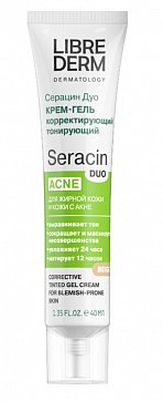 Librederm Seracin Duo (Либридерм) крем-гель корректирующий тонирующий бежевый тон 40 мл