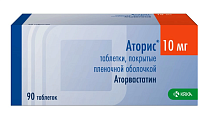 Купить аторис, таблетки, покрытые пленочной оболочкой 10мг, 90 шт в Заволжье