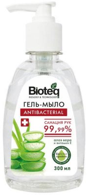 Купить bioteq (биотек) гель-мыло антибактериальное с экстрактом алоэ вера, 300 мл в Заволжье