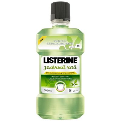 Купить листерин (listerine) ополаскиватель для полости рта, зеленый чай 500мл в Заволжье