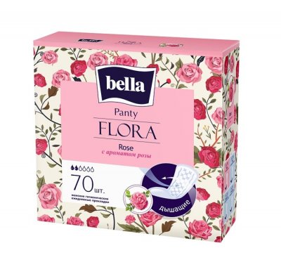 Купить bella (белла) прокладки panty flora с ароматом розы 70 шт в Заволжье
